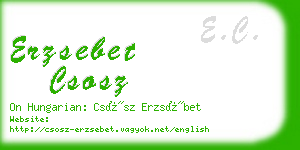 erzsebet csosz business card